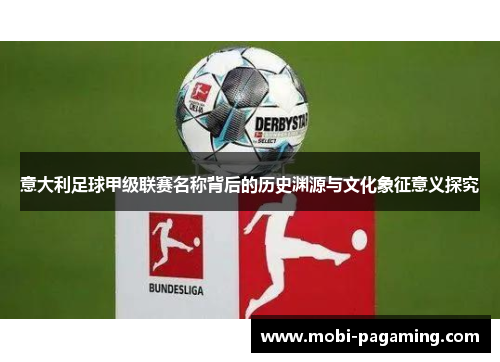 意大利足球甲级联赛名称背后的历史渊源与文化象征意义探究