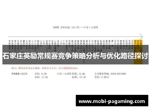 石家庄英励常规赛竞争策略分析与优化路径探讨